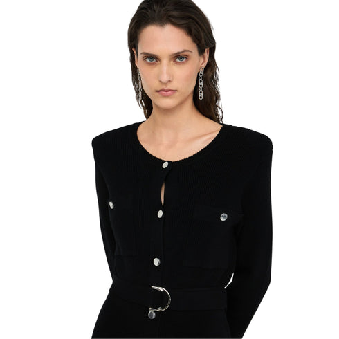 Liu Jo Abito mini Abito Donna in maglia con spalline imbottite e bottoni S - Francavilla Moda